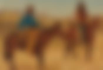 Trapper And Indian Guide On Horseback (preview)