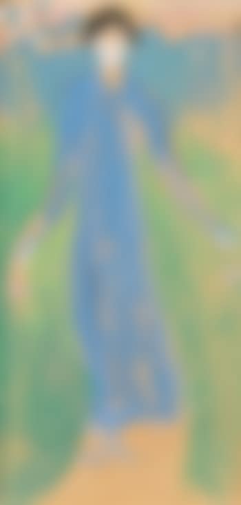 Frauenfigur in blauem Kleid (preview)