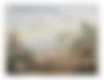 An Italianate landscape with a chapel beside a lake; and A classical river landscape with a traveller on a bridge (preview)