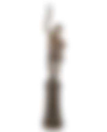 Boy standing with his right arm raised holding a torche aloft by A Durenne (preview)