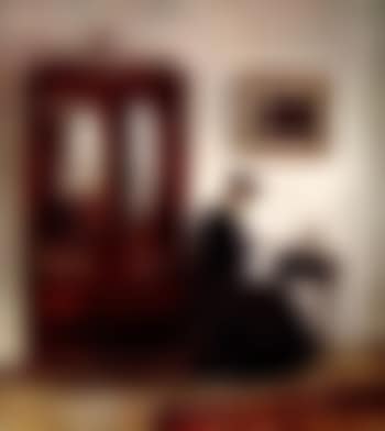 Interior with a woman at her needlework (preview)