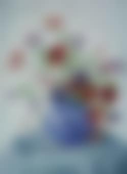 A still life with anemones in a blue vase (preview)