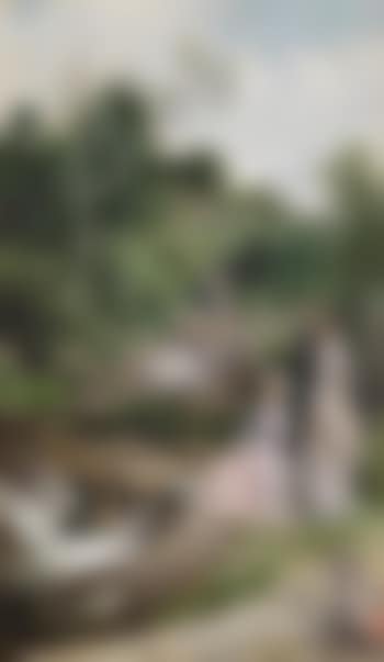 Two anglers with parasol by the stream (preview)