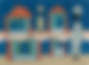 Untitled (Two figures in a cityscape) (preview)