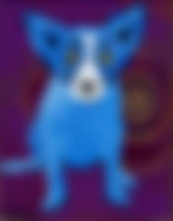 Blue dog with yellow spiral (preview)