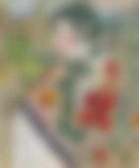 Girl in a shawl; St Paul de Vence beyond (preview)