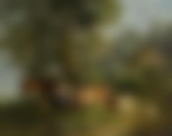 Ponies und Kühe mit zwei Bäuerinnen (preview)