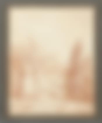Waldige Landschaft mit Wäscherin am Brunnen (preview)