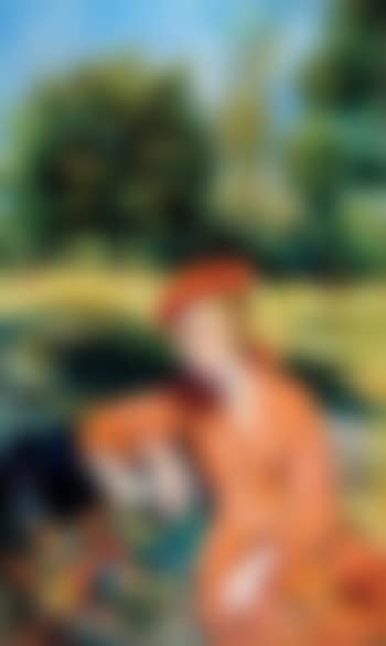 Jeune fille dans un jardin (preview)