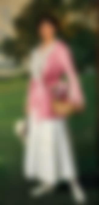 Portræt af min Datter / The painter's daughter Lykke in the garden with a basket of roses (preview)