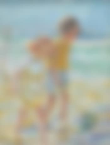 Two children on the beach (preview)