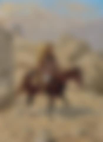 Zwei Tscherkessen zu Pferd im Gebirge (preview)