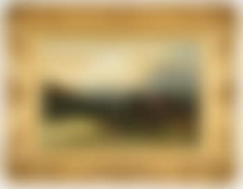 Mountain landscape with deer (preview)