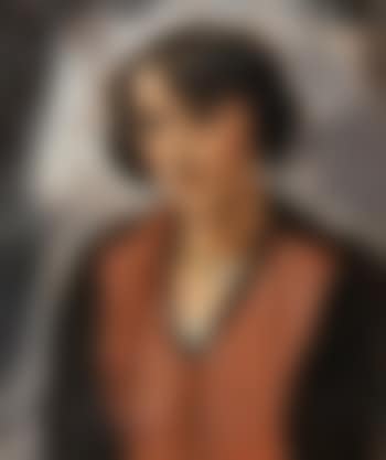 Portrait féminin au revers rouge (preview)