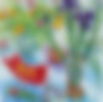 Irises and Red Vase (preview)