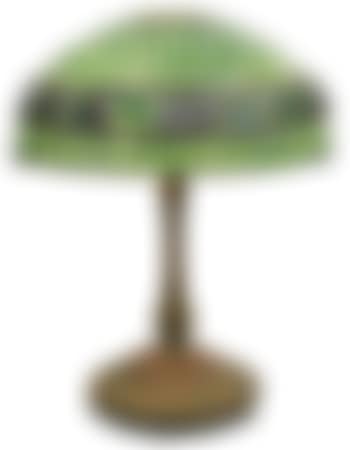 A Tiffany Studios Favrile glass and patinated bronze Turtleback tile lamp (preview)
