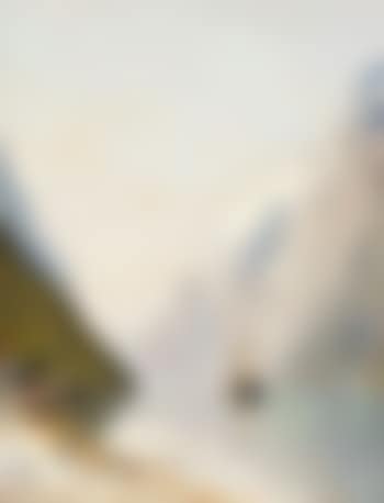 Fjordlandschaft mit Seglern und Ruderboot (preview)