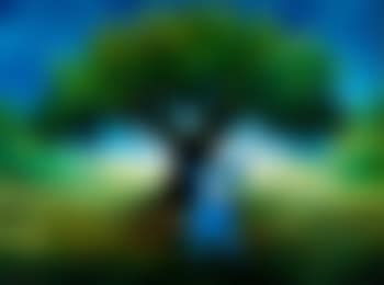 Blue Dog underneath a Tree (preview)