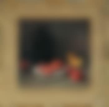 Stillleben mit Glasflasche und Äpfeln (preview)