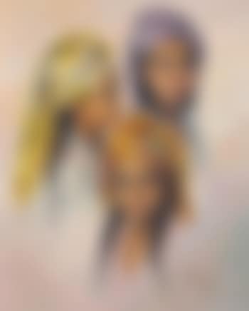 Three studies of the head of an Algerian beauty (preview)