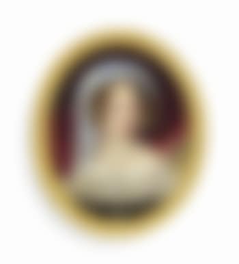Marie-Caroline (1798-1870), Duchesse de Berry, née Princess Caroline of Naples and Sicily, in brown silk dress bordered with white gauze, lavender-blue white embroidered muslin turban, her centre-parted fair hair dressed in ringlets; .. (preview)