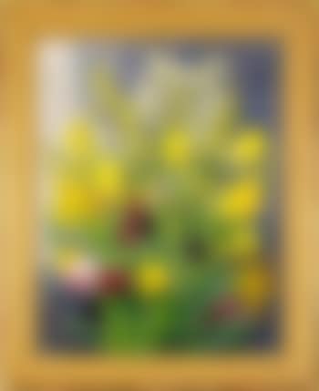 Blomsterstilleben med gula tulpaner (preview)