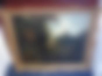 Romantic landscape with figure on donkey (preview)