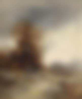 Autumn Landscape with decorative figures (preview)