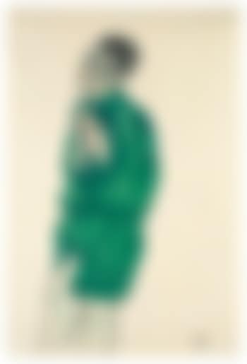 Selbstdarstellung In Grünem Hemd Mit Geschlossenen Augen (Self-portrait In Green Shirt With Eyes Closed) (preview)