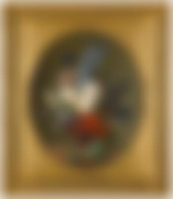 Still Life Of Roses, Hyacinth, Wallflower And Other Flowers In a Lapis Lazuli Vase; Still Life Of Narcissus, Hyacinth And Other Flowers In a Brown Porphyry Vase (preview)