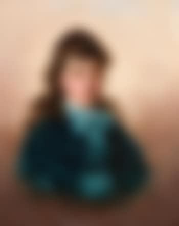 Portrait de jeune femme au foulard bleu (preview)