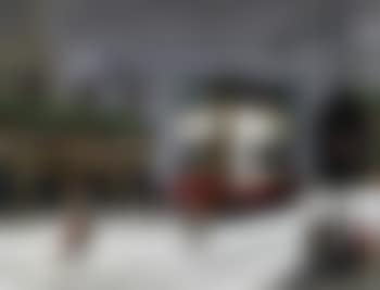 Manchester tram with figures at the tram stop (preview)