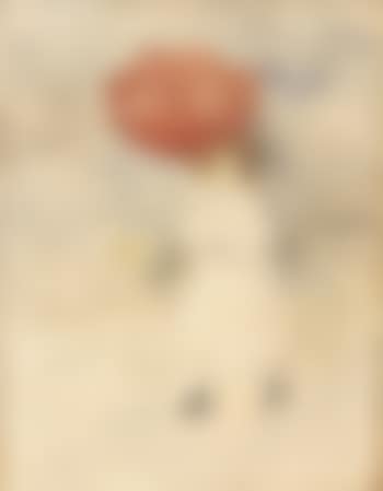 Study of a young girl in summer dress walking with red parasol (preview)
