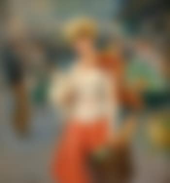 Jeune femme au marché (preview)