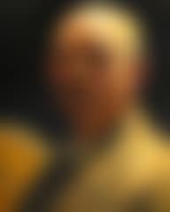 Selvportræt, brystbillede en face, ved Kunstnerens højre Side ses noget af Endre Nemes rund hvidlakeret Stoleryg (preview)