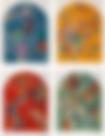 Twelve Maquettes Of Stained Glass Windows For Jerusalem (M. Cs 12-23) by Marc Chagall (preview)