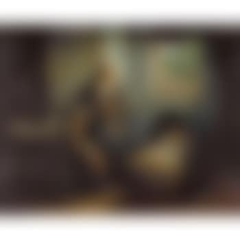 Stubeninterieur mit Mutter und zwei Kindern. (preview)