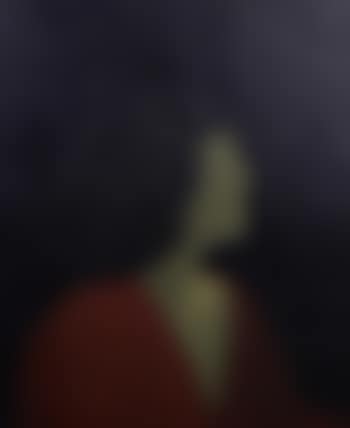 Portrait of a woman in profile, head and shoulders wearing a red dress (preview)