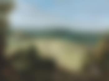 An extensive wooded landscape with a shepherd and his flock, a ruined tower and city beyond (preview)