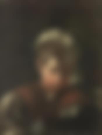 Portrait of a boy, bust-length, in a brown waistcoat with a white cap (preview)