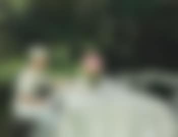 In the garden, Skagen, young girl reading the paper (preview)