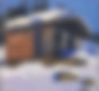 Kleine Hütte im verschneiten Gebirge im Stile von Alfons Walde (preview)