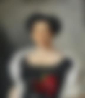 Christiane Bruun de Neergaard (b. 1888) in a black evening dress decorated with a red rose (preview)