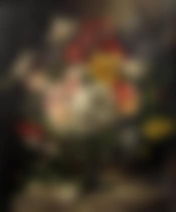 Still life of mixed flowers in a glass vase (preview)