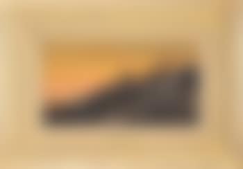 Figure with rifle in landscape at sunset (preview)