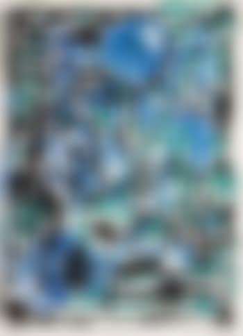 Untitled - Abstract in Blue, Green and Black (preview)