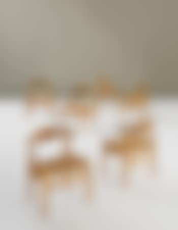 Set of six 'Cowhorn' dining chairs, model no. JH 505 (preview)