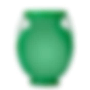 Green vase with alabaster handles (preview)