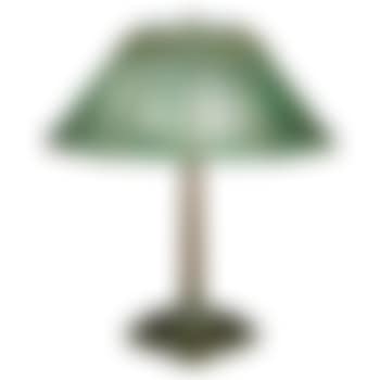 Tiffany Studios Bronze And Favrile Glass Linenfold Lamp (preview)