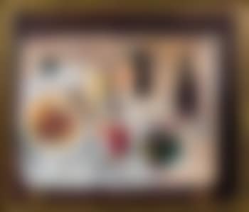 Still life with fruit, olives, wine bottle and coffee pot (preview)